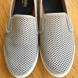 Sperry seaside perforated slip-ons