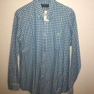 Ralph Lauren Blue long sleeve button down.  New!!!
