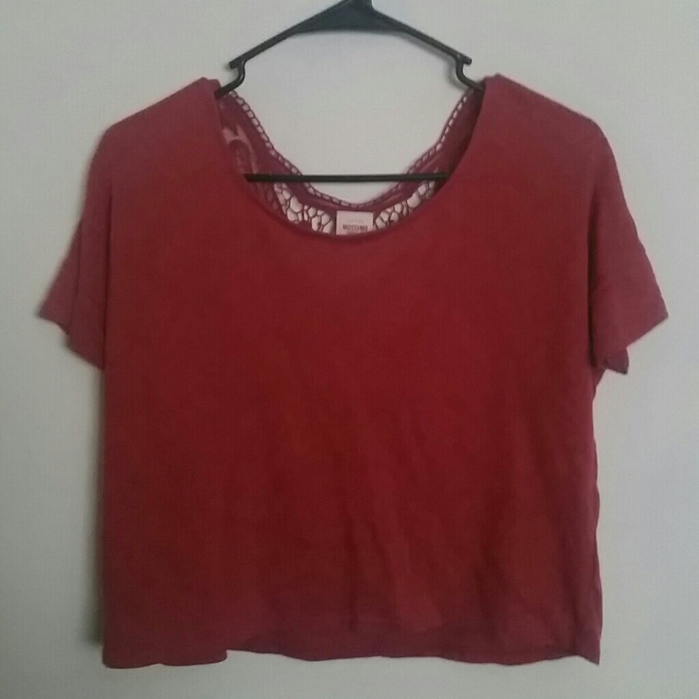 Red textured shirt
