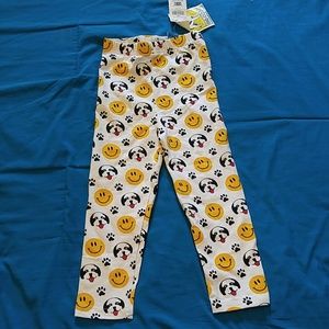 Children's Big Dog Smiley Face Leggings 4/5