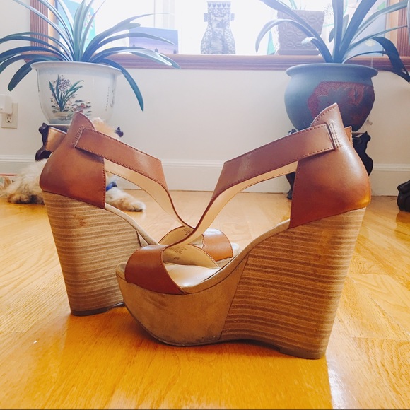 Jessica Simpson Brown Wedges - Picture 4 of 8