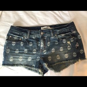 Skull Denim shorts