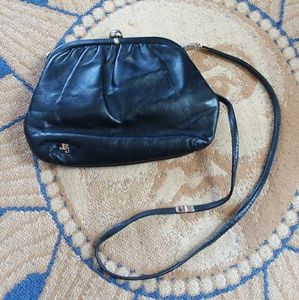 🌻Vintage🌻 black leather mini purse