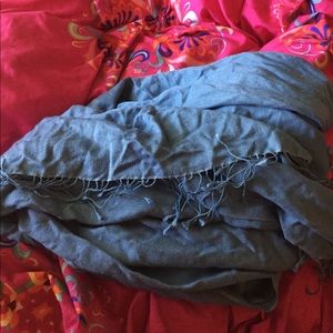 PASHMINA + SILK BABY BLUE SCARF