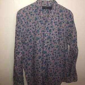 Pink & blue floral Ralph Lauren long sleeve button