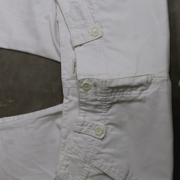 WOMENS HALOGEN DENIM WHITE CAPRI PANTS SIZE 8 - Picture 2 of 3