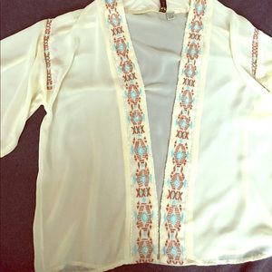 Cream Indian Style Kimono