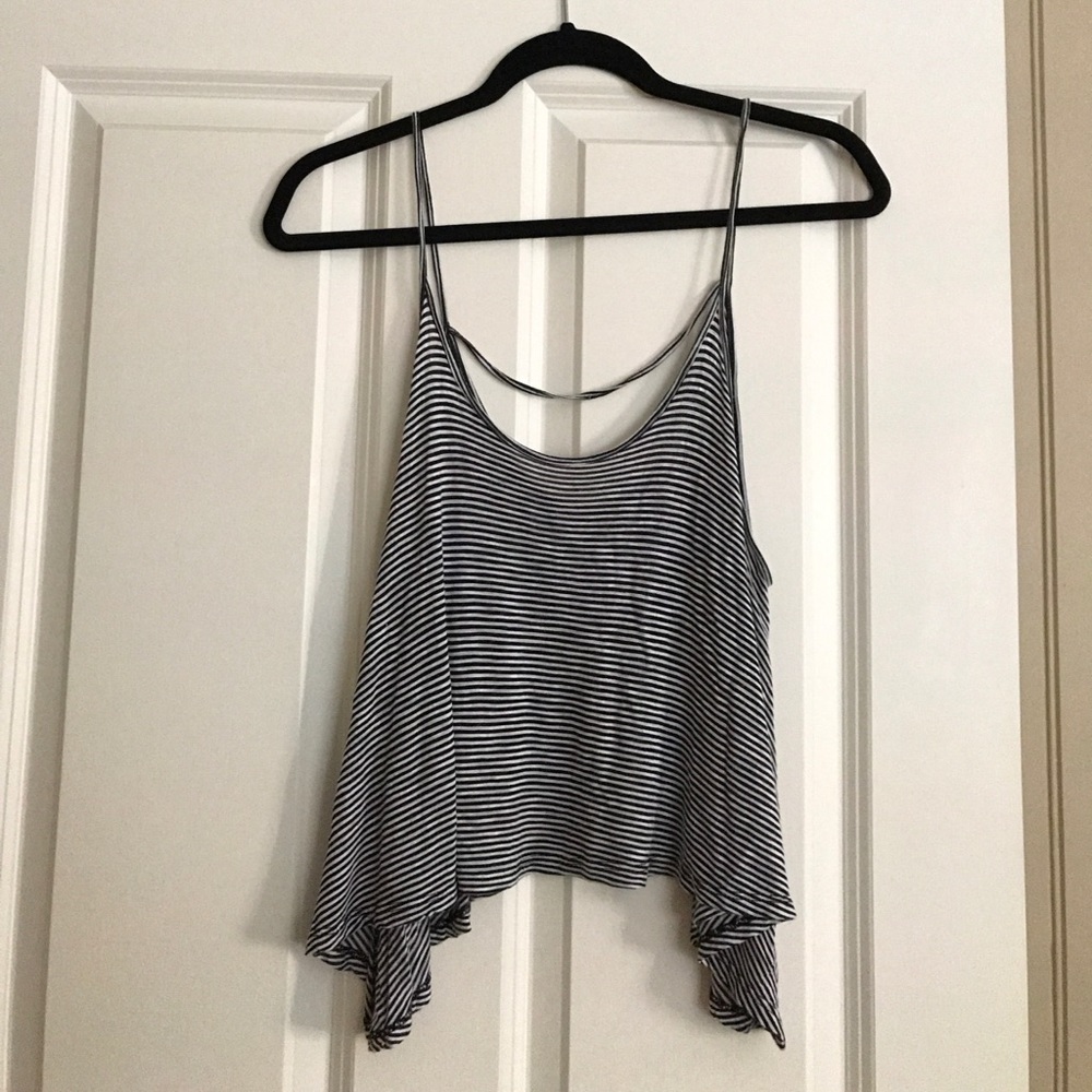 LUSH Black and white striped tank