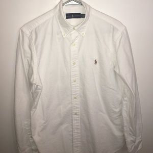 White cotton Ralph Lauren long sleeve button down