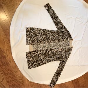 Size Medium 100% Cashmere leopard cardigan