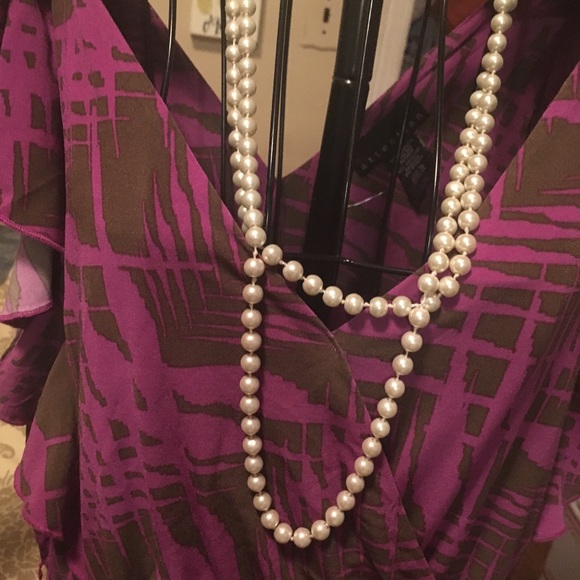 Brown and purple dress size XL - Picture 5 of 5