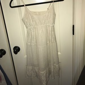 cream lace dress