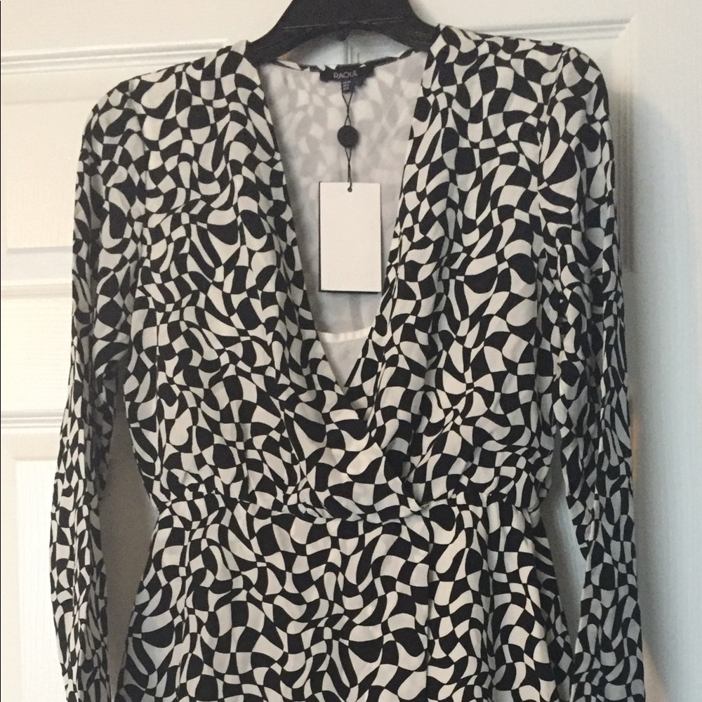 NWT Raoul Silk Wrapped Day Dress