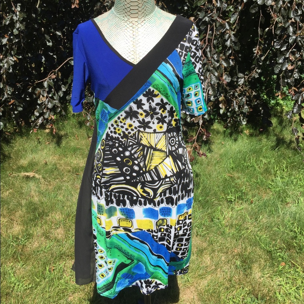 SALE Michael Tyler Colorful Print Dress