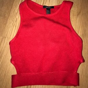 Forever 21 red crop top