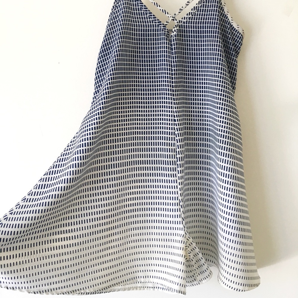 Blue&white gradual jumpsuit