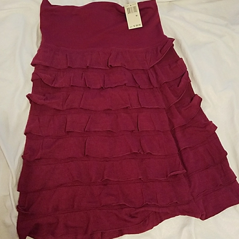 NwTFuchsia Max studio ruffle skirt new with tags