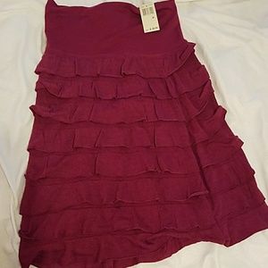 NwTFuchsia Max studio ruffle skirt new with tags