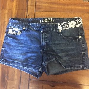 Denim shorts