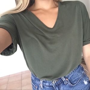 cute dark green blouse
