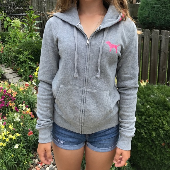 SOLD RARE PINK zip-up hoodie - Picture 1 of 5