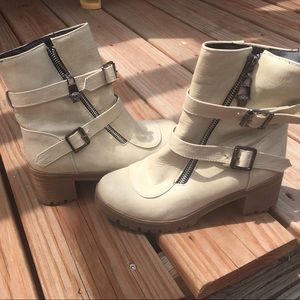 Beige Booties size 36