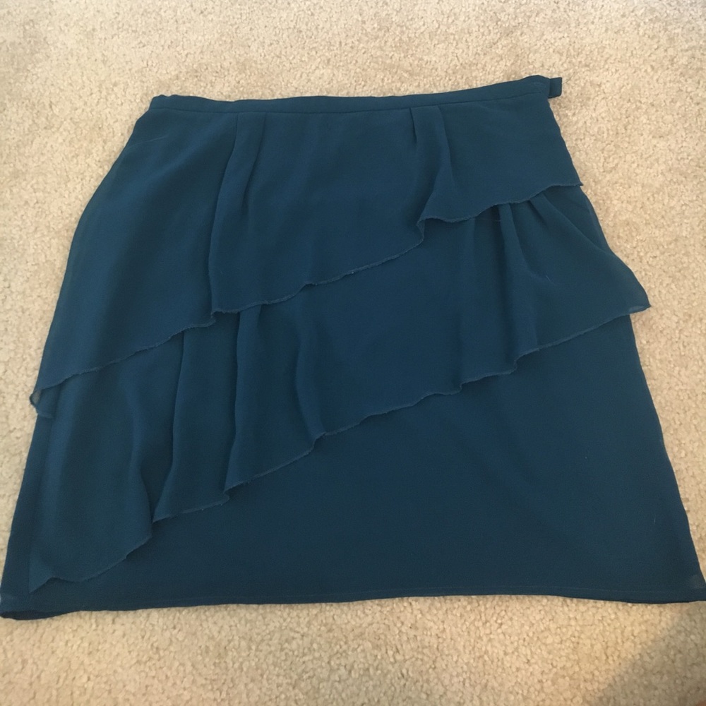 Blue Semi fitted skirt