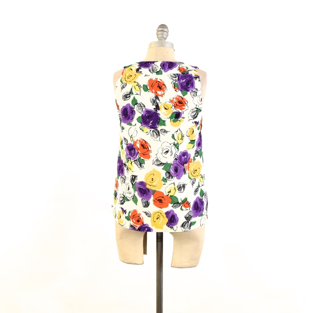 ❌SOLD❌NWT Kate Spade Floral Sleeveless Blouse - Picture 4 of 6