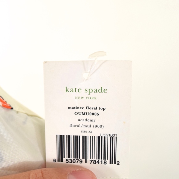 ❌SOLD❌NWT Kate Spade Floral Sleeveless Blouse - Picture 6 of 6