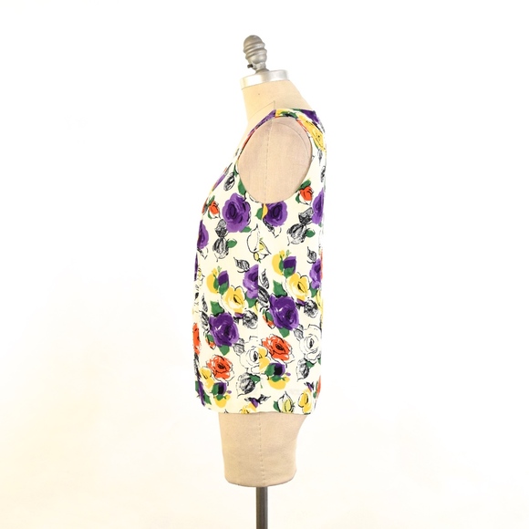 ❌SOLD❌NWT Kate Spade Floral Sleeveless Blouse - Picture 3 of 6
