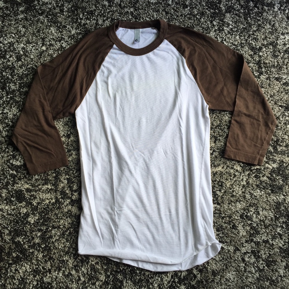 American Apparel ExtraSmall Baseball Tee 3/4 shirt