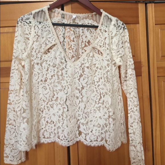 Free People Tops - Free People Lace swing shirt