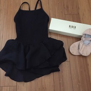Ballet leotard (capezio S) and slippers (size 9)
