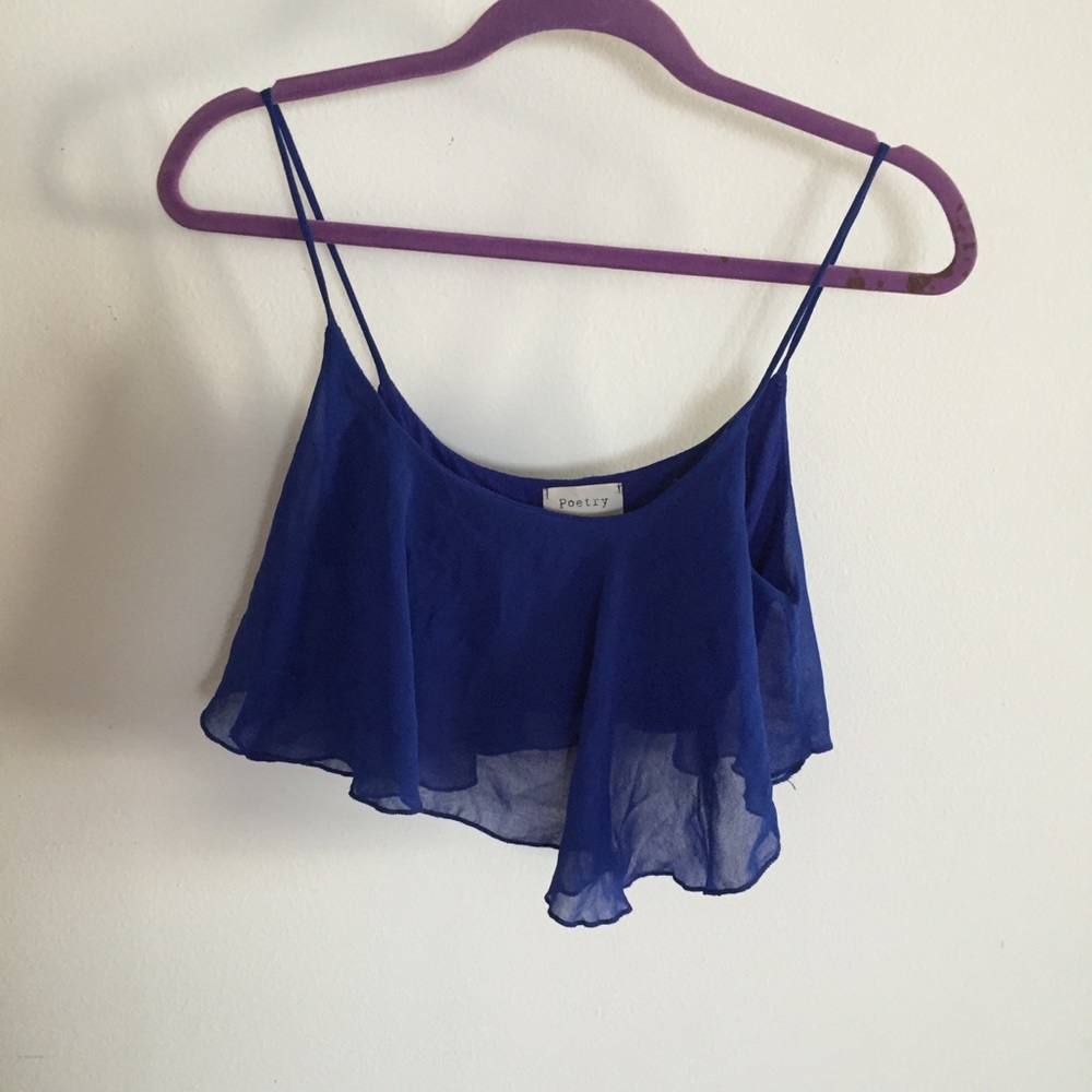 Blue crop top