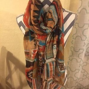 Aztec print scarf