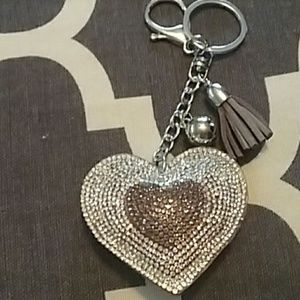 Heart and Tassel Keychain/Bag Charm
