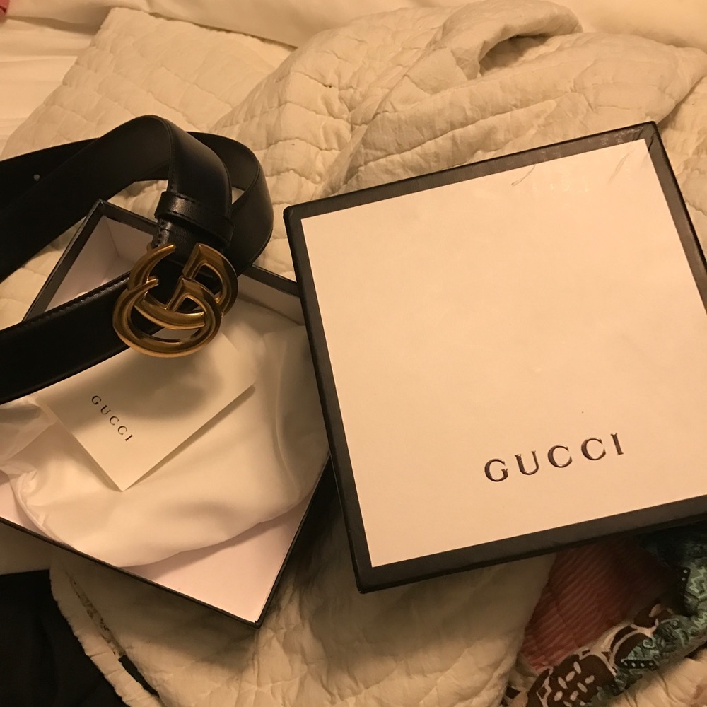 Double G "GG" "Marmont" Real Leather Belt