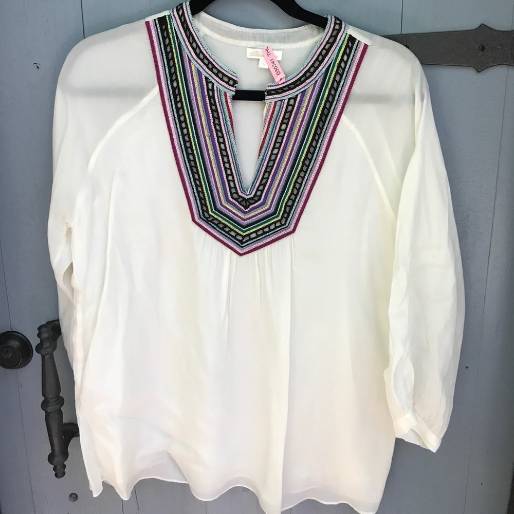 Shoshanna embroidered blouse