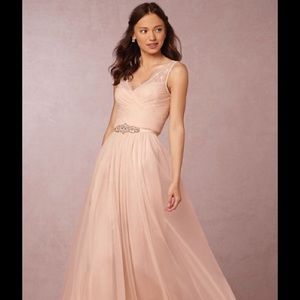 Bridesmaid BHLDN Fleur Dress by Hitherto (Blush)