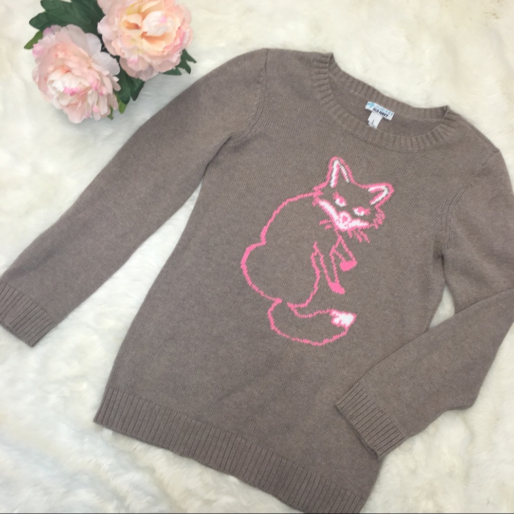 Old Navy Girls Fox Animal Character Sweater