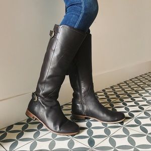 UGG Chocolate Leather Tall Riding Boot Size 7