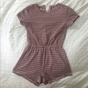 American Apparel stripe romber w/buttons