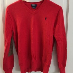 Boys Red Polo Sweater by Ralph Lauren.