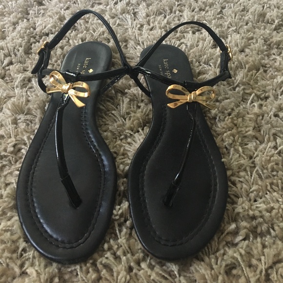 Black Kate Spade Tracie Bow Sandal - Picture 2 of 4