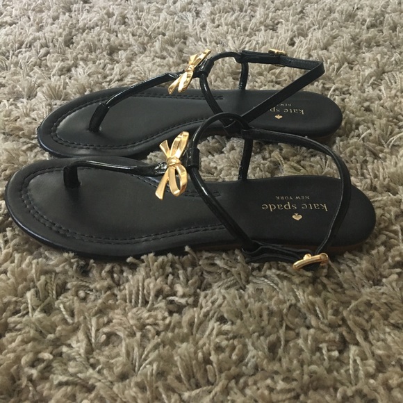 Black Kate Spade Tracie Bow Sandal - Picture 3 of 4