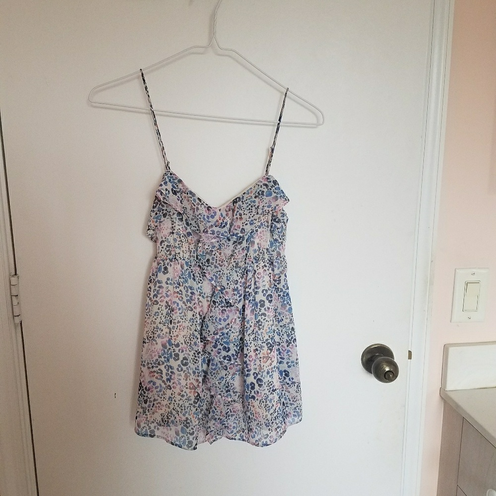 Multi-colored leopard print tank