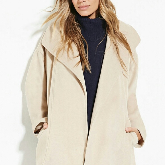 Forever 21 Jackets & Blazers - Camel wool blend wrap coat
