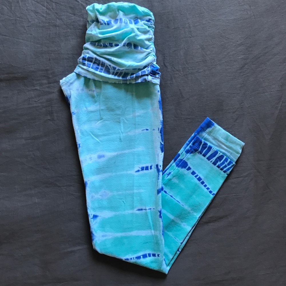 Turquoise Hard Tail Tie dye Leggings