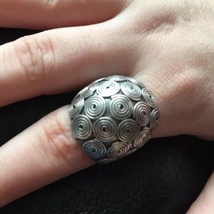 Solid Sterling silver Dome ring size 7.25