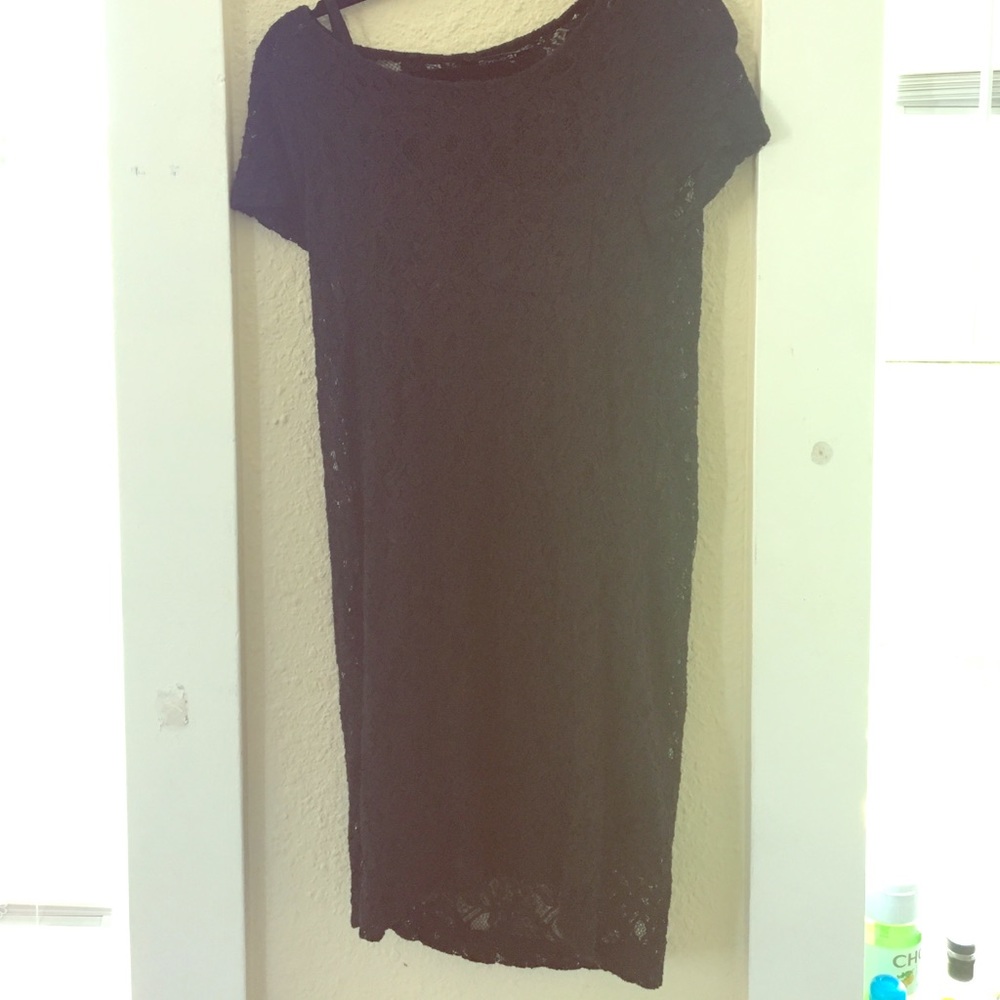 Black lace dress